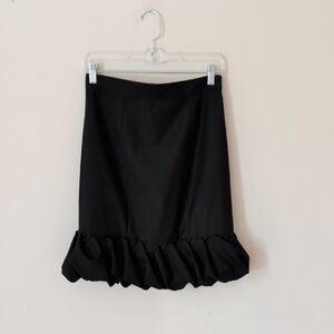 BB Dakota Black Skirt With Ruffle Bottom - Size 6